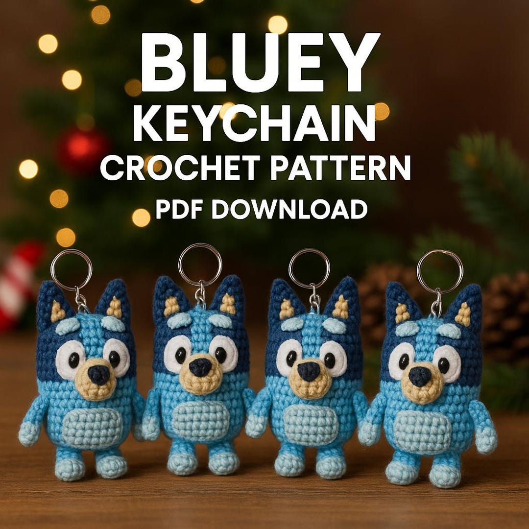 Buy Bluey Keychain Crochet PDF Pattern | Amigurumi Plush Doll Toy ...