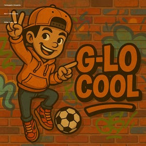 WATT UP! – G-Lo Cool! | Urban Cool Cartoon Character with Football Swagger | Kids T-shirt | Unisex