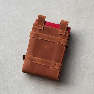 Leather Book Holder for Belt – Custom Spellbook & Medieval Book Holster, Book Carrier Case, Cosplay & LARP Belt Book Holsters