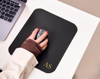 Leather Mouse Pad, Black Mouse Pad, Minimalist Mouse Pad, Office Desk Pad,Gaming Mouse Pad,Smooth Mouse Pad,Premium Mouse Pad,Corporate gift