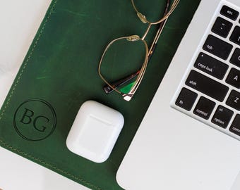 Leather desk mat, Large desk mat customize, Personalized leather mouse pad, Leather desk blotter with name,Desk protector,Desk mat aesthetic