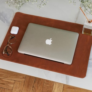 Leather desk mat, Leather desk pad, Desk mat for office, Leather mouse pad, Office desk mat, Writing desk pad, Desk blotter leather