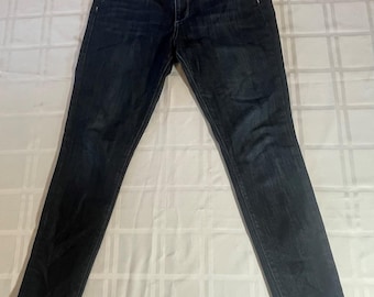 Paige Premium Denim Skinny Jeans Size 31 Dark Wash Excellent Condition