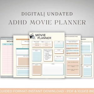ADHD Movie Planner, Movie Review Journal, Movie Bucket List, Movie Series Tracker, Movie Logbook, Spreadsheet Template for Ipad, Android