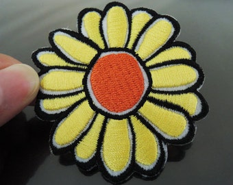 Zonnebloem Patches - opstrijkbare of naaien op Patch gele bloemen Patches Embellishments borduurwerk Applique Patch