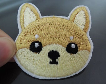 Iron On Patch - Cute Dog Patches Animal patch Small Doggie Applique embroidered patch Sew On Patch