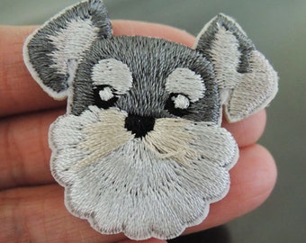 Iron On Patch - Little Cute Dog Patches Animal patch Small Doggie Applique embroidered patch Sew On Patch