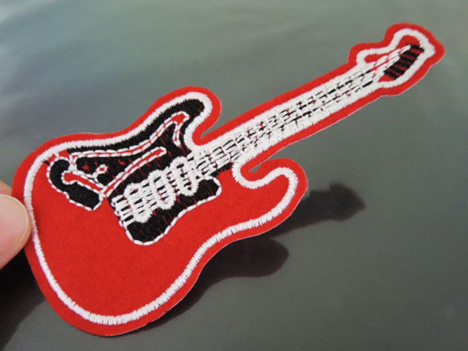 Guitar Patches Iron on Patches or Sewing on Patch Red Guitar Etsy