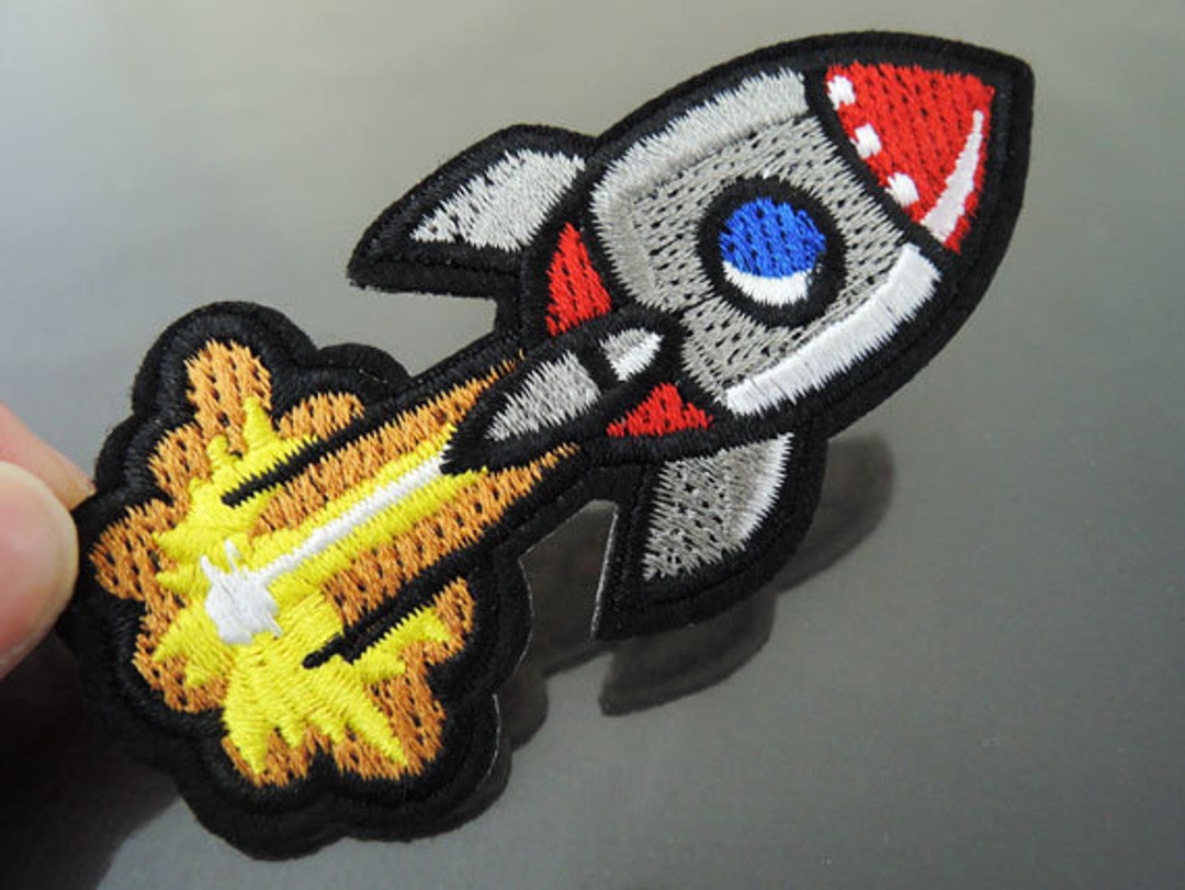 Iron on Patch - Rocket Patches Spacer Projectile Patch Applique ...