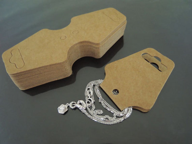 100pcs Fold Over Kraft Hang Tag for Necklace Bracelet Etsy