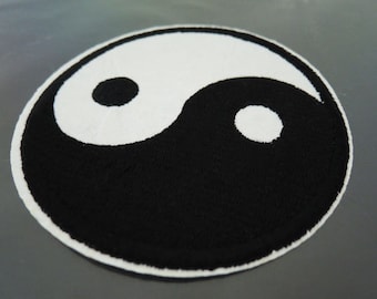 9cm Tai Chi / Yin Yang Symbol Patch - Iron on Patches or Sewing on Patch Large Embroidered Applique Patch Round Embellishment