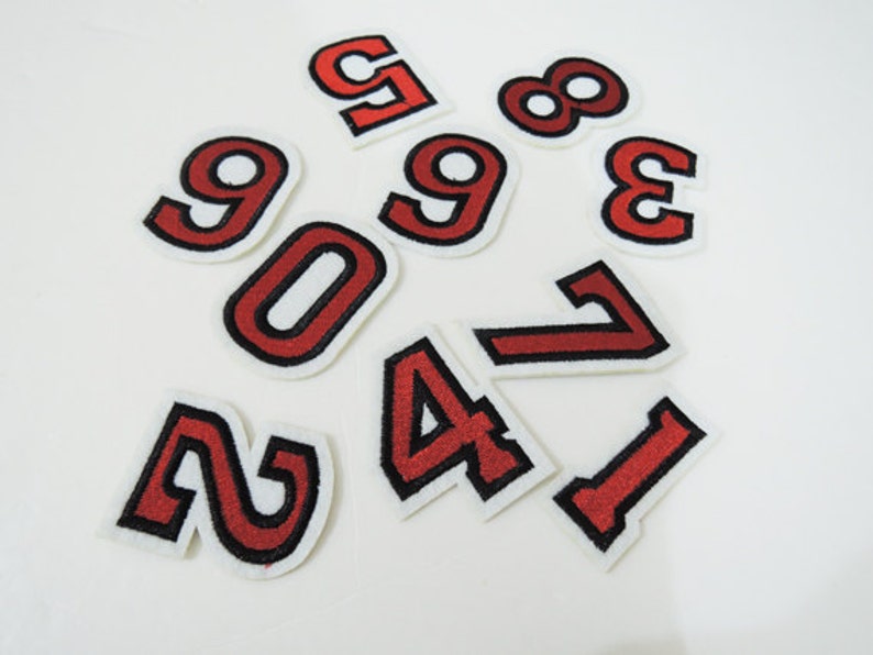 Number Patches Iron on or Sewing on Patch 09 Number Patches Etsy