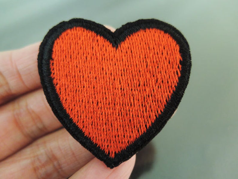 Iron on Patch Heart Patch Red Heart Love Patches Iron on Etsy