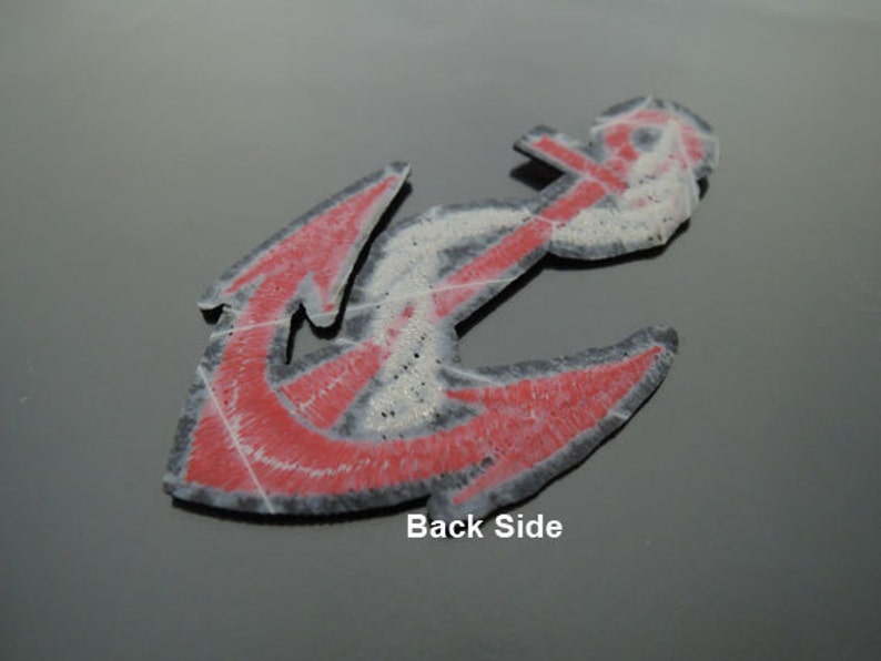 Anchor Patches Iron on Patches Red Large Anchors Patch Round Etsy