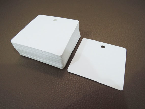 White Paper Tags 50pcs White Tags Square Tag Price Tags Hang Tags Gift Tags  White Card Tag Plain Tags With Hole 6cm X 6cm 