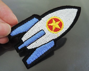 Iron On Patch - Rocket Patches Projectile patch Applique embroidered patch Sew On Patch