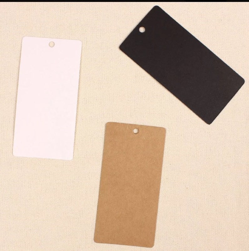 Kraft Paper Tags 50pcs Kraft Tags Rectangle Tag Price Tags Etsy