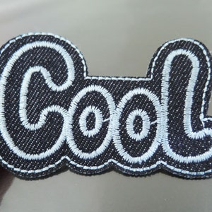 Brief von Patches - Eisen auf Applique oder nähen auf Patch COOL Brief Patches Black Patch Verzierungen Stickerei Schriftarten