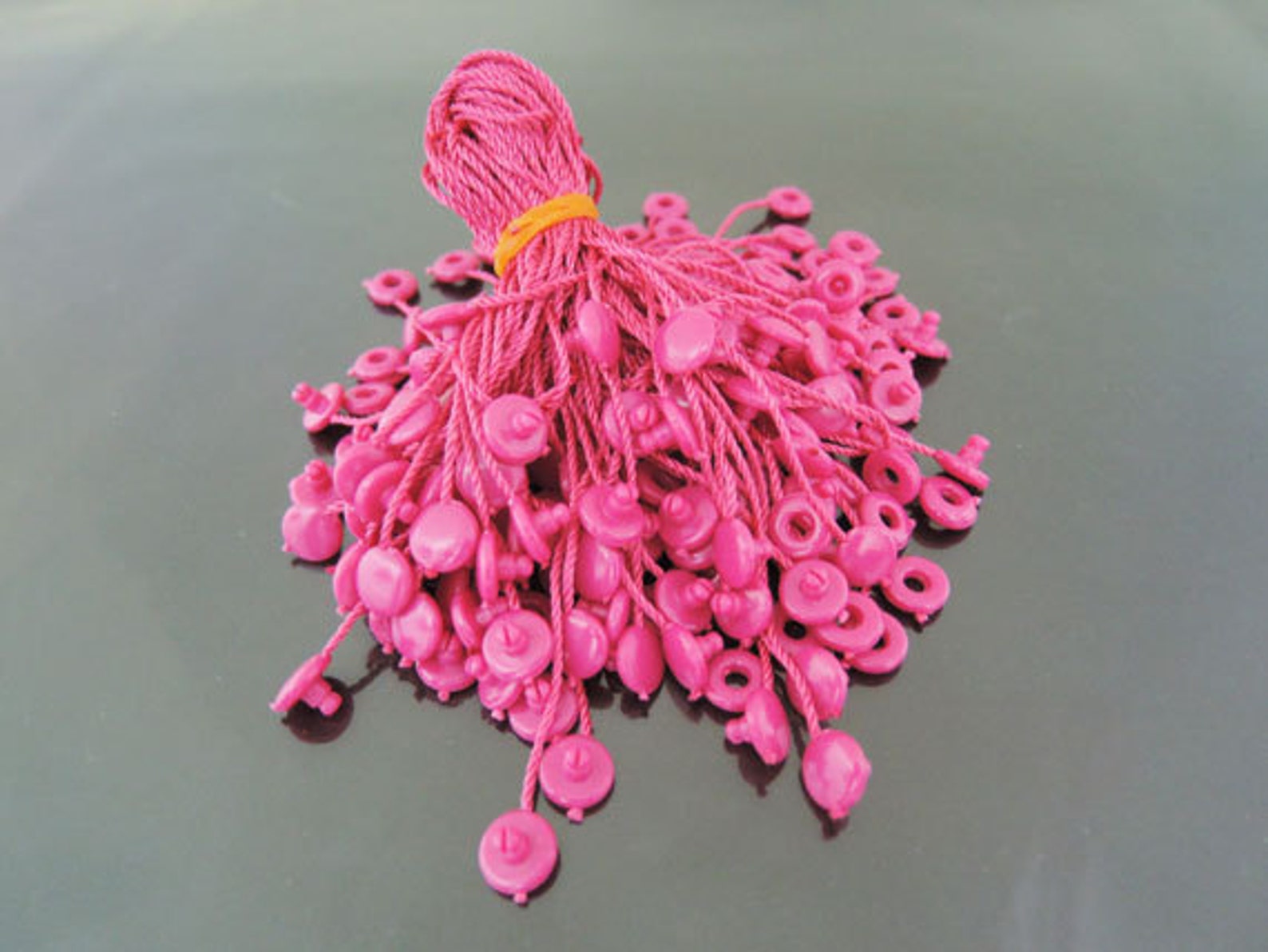 Hang Tag String 100pcs Hot Pink Hang Tag String With Round Etsy