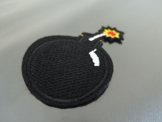 Custom Black Bomb Embroidery Patch For Clothing Sewing Trims And Notions  For Shirts And Jackets From Jonnaean, $8.55