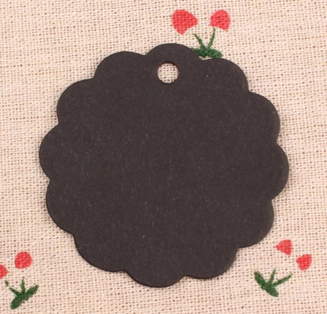 Kraft Paper Tags 50 Pcs Kraft Tags Scalloped Circle Round - Etsy