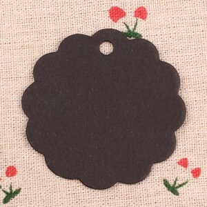 Kraft Paper Tags - 50 Pcs Kraft Tags Scalloped Circle Round Tag Price ...