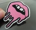 Iron on Patch - Pink Lip Melting Patch Mouth with Teeth Patches Tongue Iron on Applique Embroidered Patch Sew On Patch 