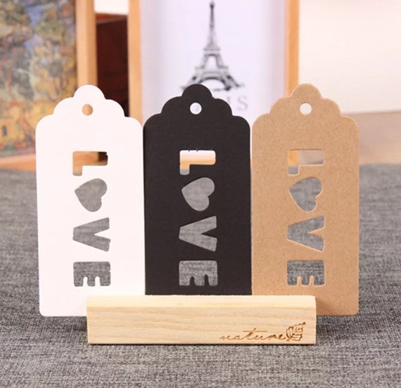 Kraft Paper Tags 50pcs Kraft Tags Love Tag Wedding Tags Hang Tags Gift Tags  Brown Tag Plain Tags With Hole 10cm X 4.7cm 