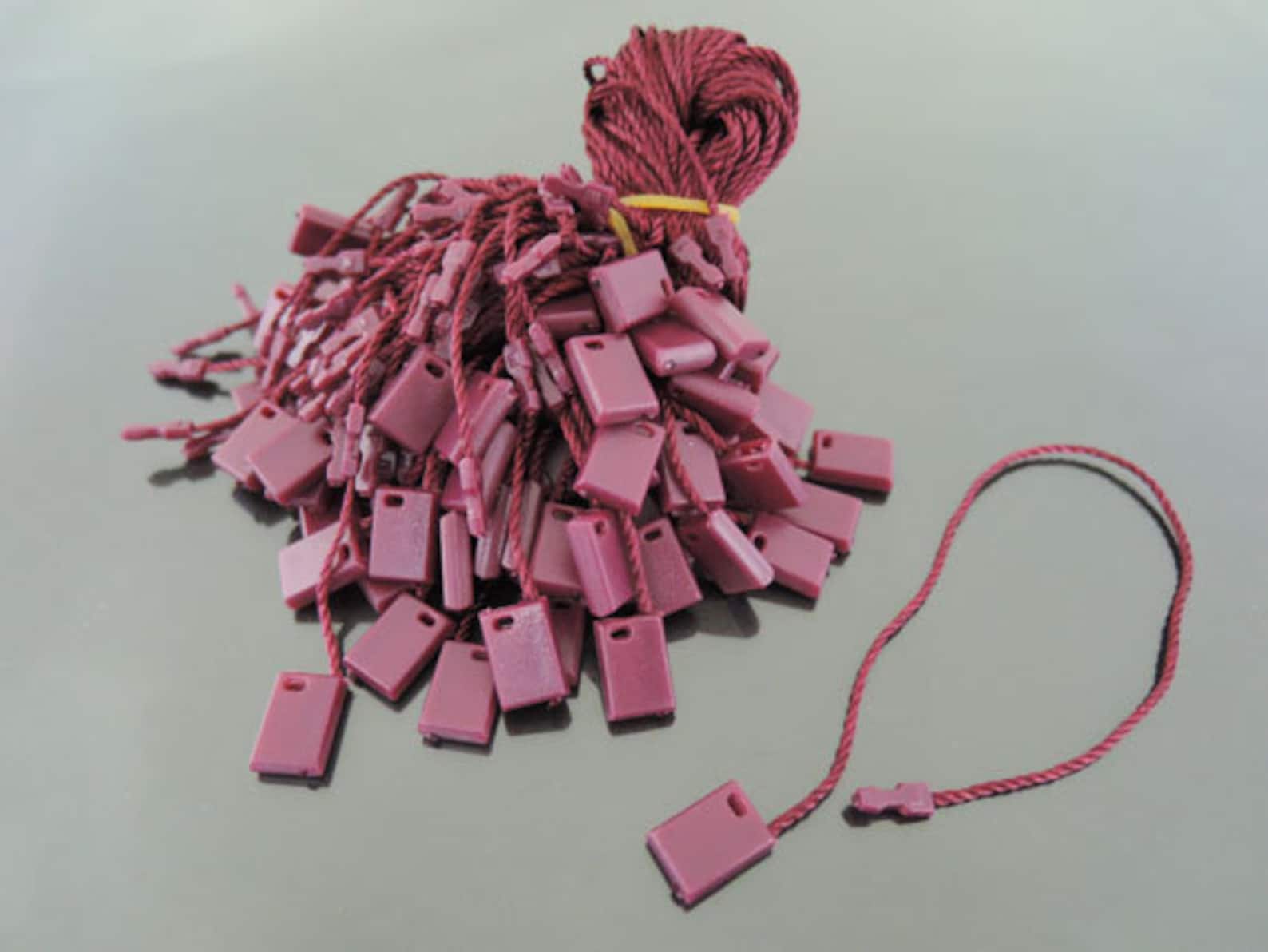 Hang Tag String 100pcs Siam Red Hang Tag String With Plastic Etsy