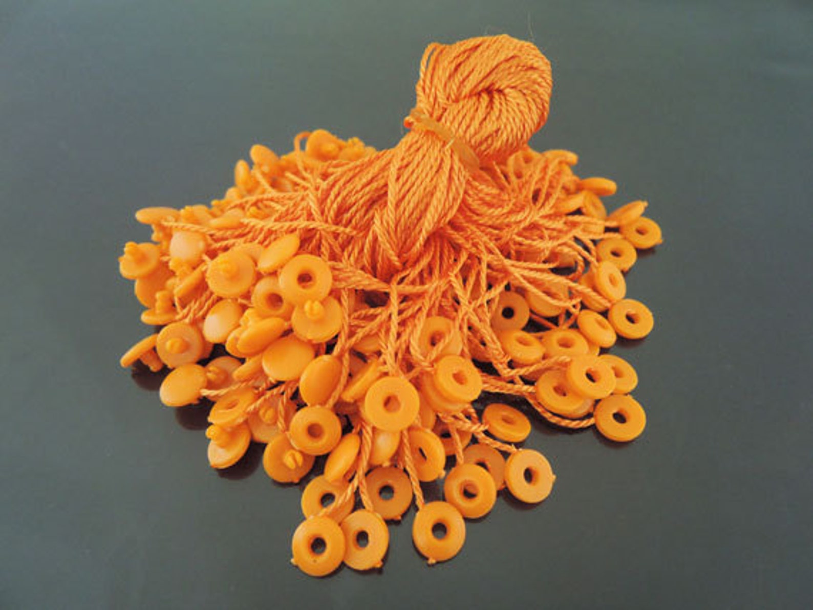 Hang Tag String 100pcs Orange Hang Tag String With Round Etsy