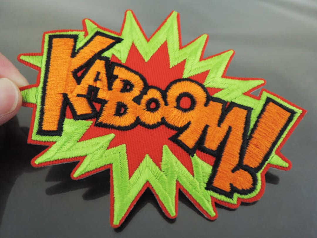 KABOOM Letter Patches Large Iron on Patch or Sewing on Patch Etsy