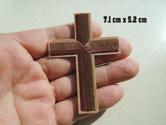 Iron on Patch Cross Patch Crucifix Patches Embroidered Patch Iron on  Applique or Sew on Patch 