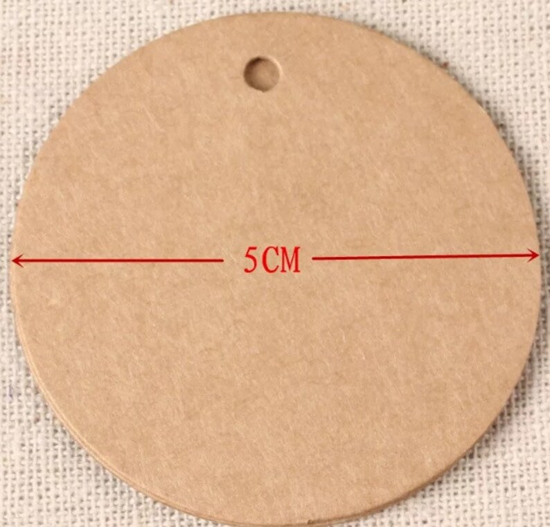 Kraft Paper Tags 50pcs Kraft Tags Circle Round Tag Price Etsy UK