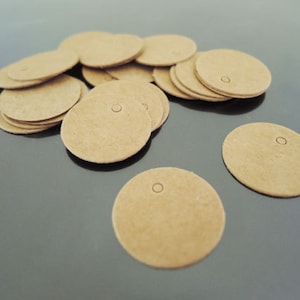 Etiquetas de papel Kraft - 50pcs Kraft regalo etiquetas pequeño círculo en joyería precio colgar etiquetas 2cm