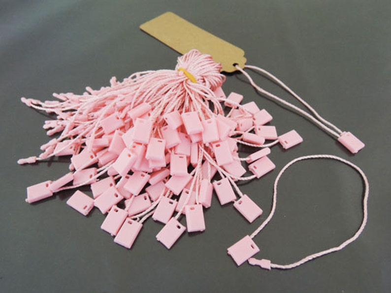 Hang Tag String 100pcs Rose Hang Tag String With Plastic Etsy