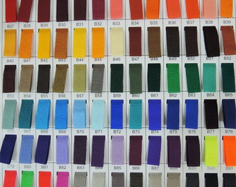 Nastro in poliestere 3/8" - Nastro in poliestere Grosgrain Trim 9 mm (3/8 pollici) 200 colori disponibili (A1 - A70)
