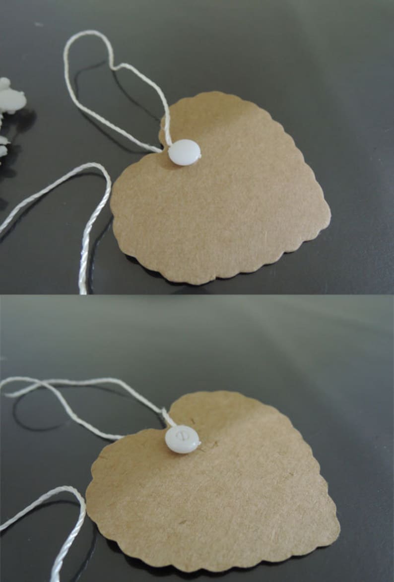 Hang Tag String 100pcs White Hang Tag String With Round Etsy