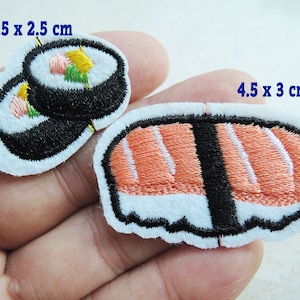 Iron On Patch - One set of Sushi Applique embroidered patch Sew On Patch