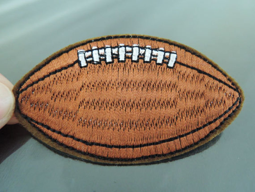 Rugby Patches Iron on Patch or Sewing on Patch Brown Patches Rugby Ball