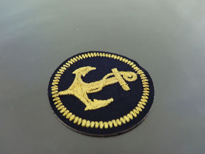 Anchor Patches Iron on Patches Anchor Patch Round Applique Etsy