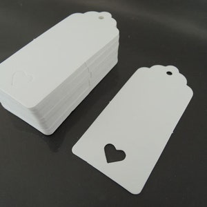 Etiquetas de papel blanco - 50pcs blanco etiquetas amor corazón etiquetas boda etiquetas colgar etiquetas regalo etiquetas blanco etiqueta llano clave con agujero de 9 cm x 4 cm