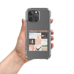 Être Ava, c'est littéralement... • Étui pour téléphone portable esthétique • Cadeau Ava avec tableau d'ambiance personnalisé • Étui mignon avec ambiance personnalisée