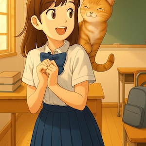 Ragazza e gatto