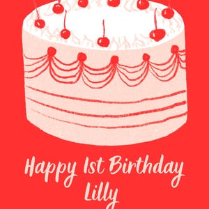 Cartão de feliz aniversário para crianças