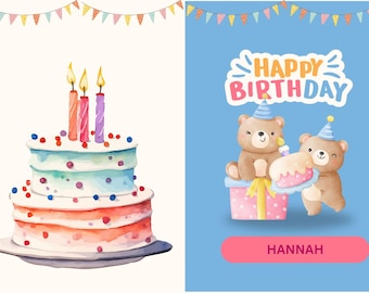Carte d'anniversaire d'enfant