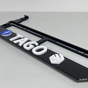 EU/UK License Plate Holder / Frame Custom 3D Text and Logo