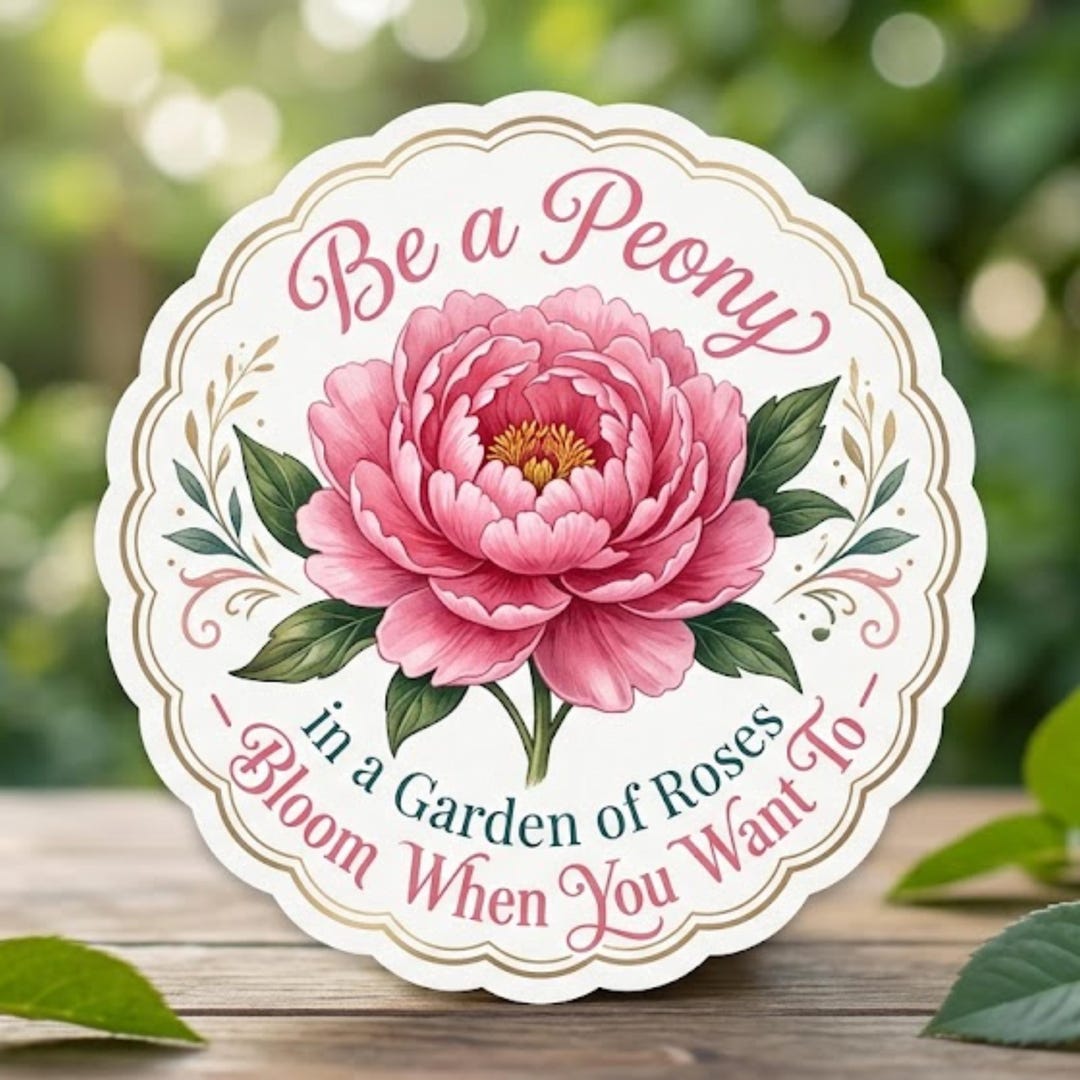 Floral Inspirational Quote Sticker - Etsy