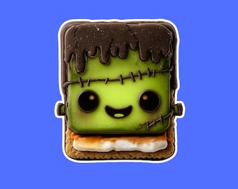 Frankenstein S'more Sticker – Spooky Kawaii Vinyl Decal