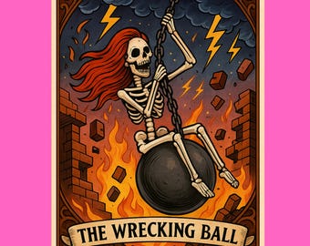 Funny Skeleton Tarot Stickers: The Chaos Pack (5-Piece)