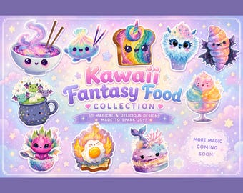 Kawaii Fantasy Food Sticker Pack
